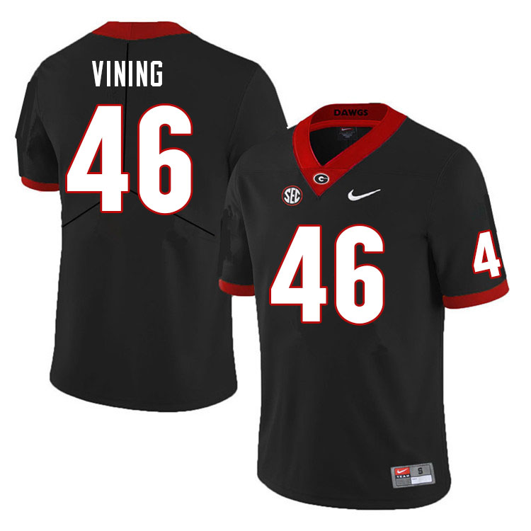 Men #46 George Vining Georgia Bulldogs College Football Jerseys Sale-Black
